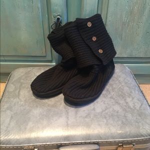 Black crochet UGGs